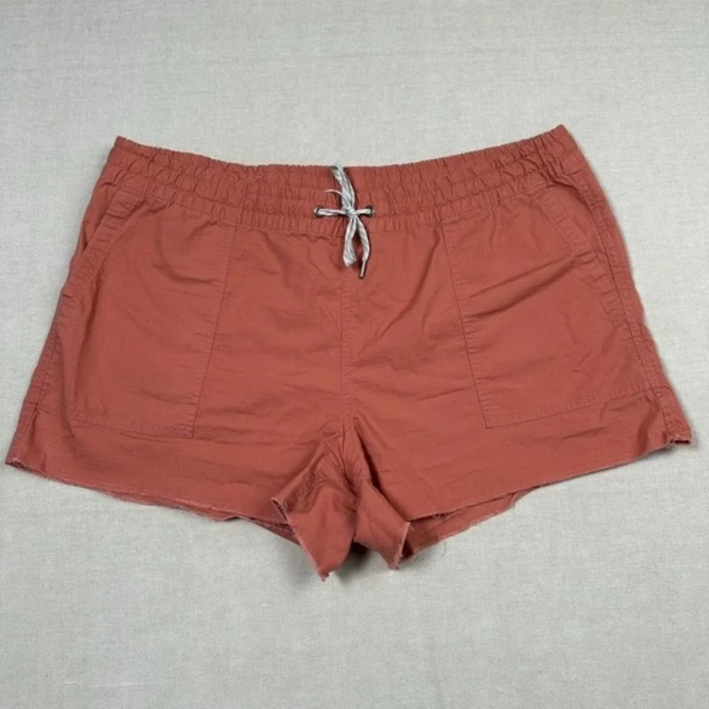 Vuori Womens XL Vintage Ripstop Shorts Cinnamon Orange Organic Cotton - Picture 7 of 8